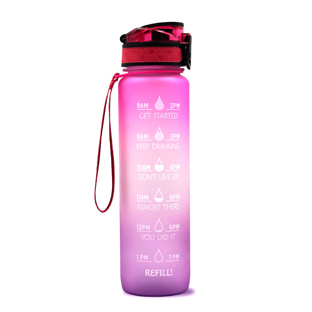 1L Tritan Water Bottle With Time Marker Bounce Cover