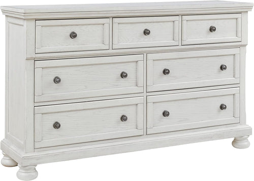 Robbinsdale Traditional 7 Drawer Dresser in Antique White