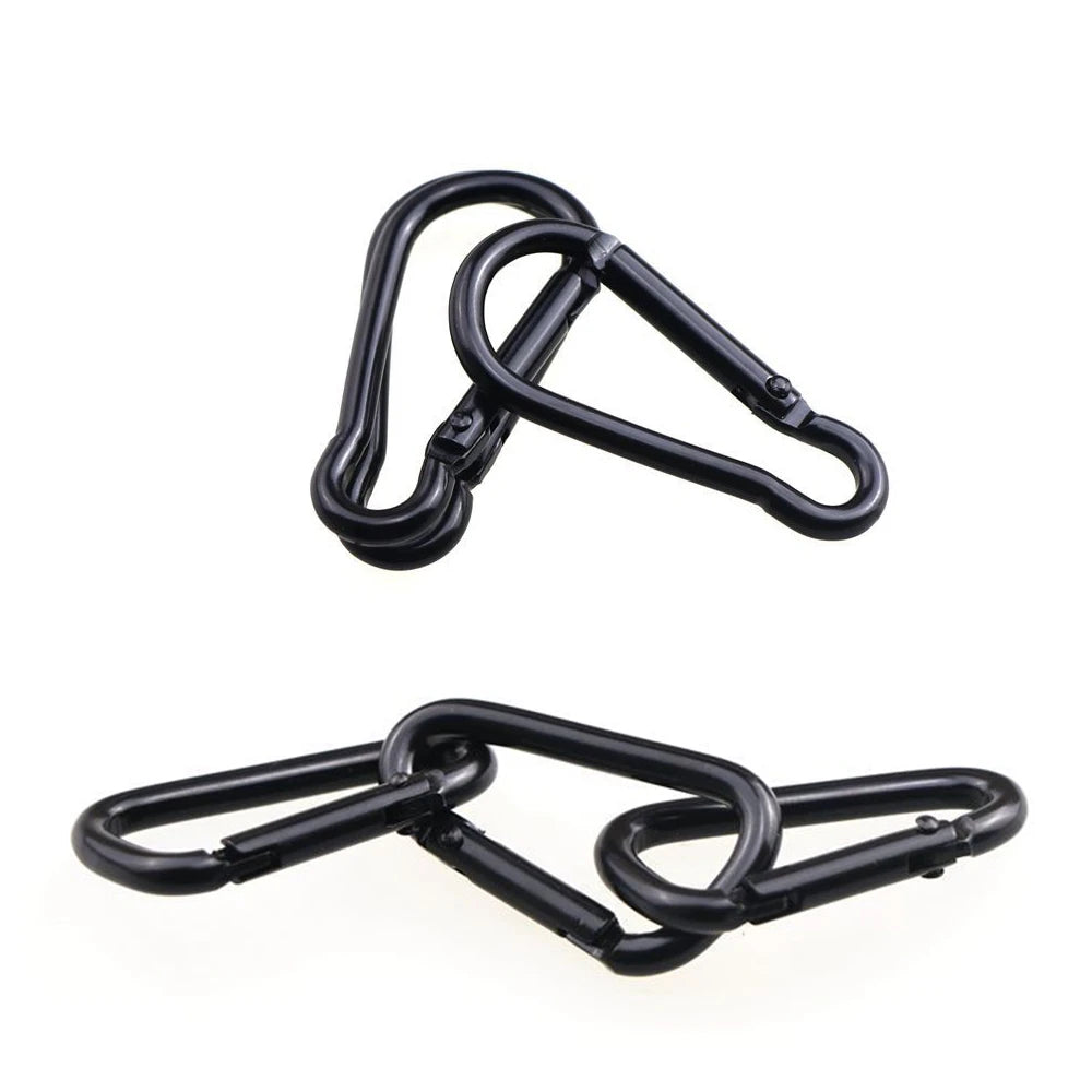 3/6/9pcs Quickdraws Climbing Camping Hiking Packback Buckles D Carabiner Snap Clip Water Bottle Hooks Keychain