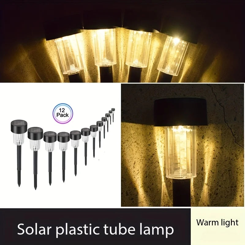 12 Pack Solar Outdoor Lights Garden Lamp Solar Powered Waterproof Landscape Path Outdoor for Yard Backyard Lawn Patio Decorative