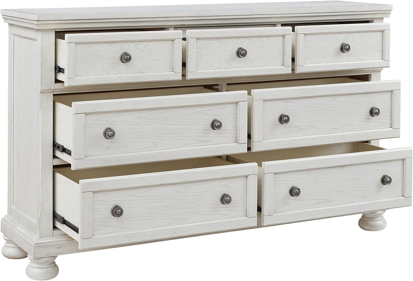 Robbinsdale Traditional 7 Drawer Dresser in Antique White