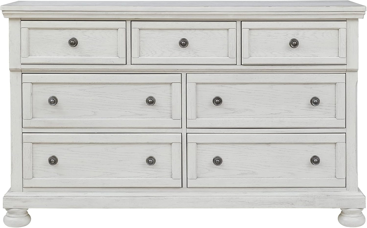 Robbinsdale Traditional 7 Drawer Dresser in Antique White