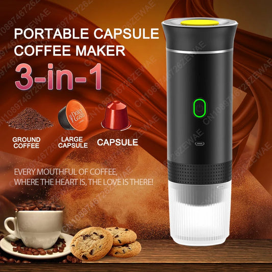 Electric Grinder Coffee Travel Handy 3 In1 Espresso Portable Coffee