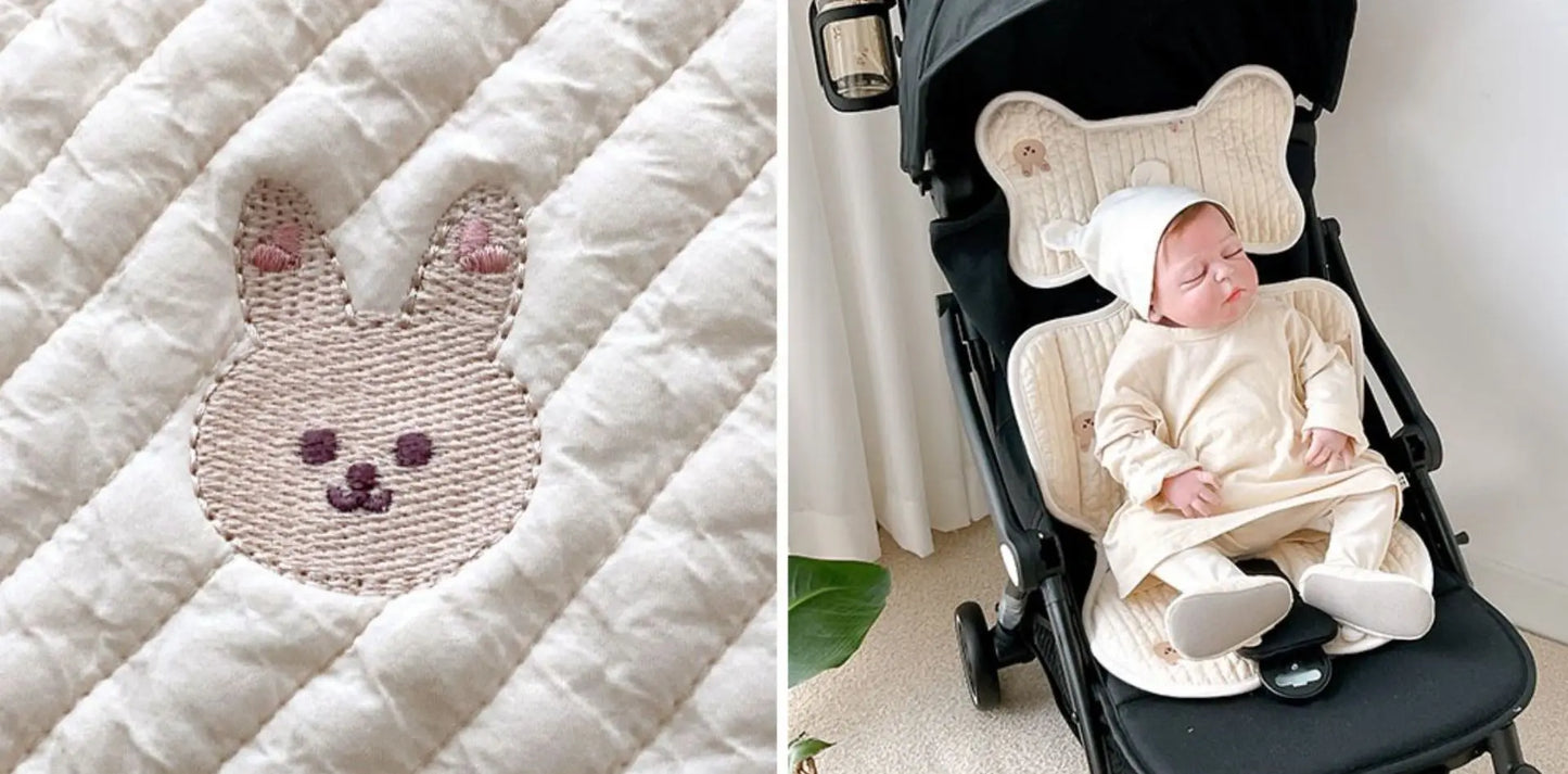 Baby Stroller Liner Breathable Soft Cotton Newborn Car Seat Cushion Seat Pad Infant Pushchair Mattress Mat Kid Pram Accessories