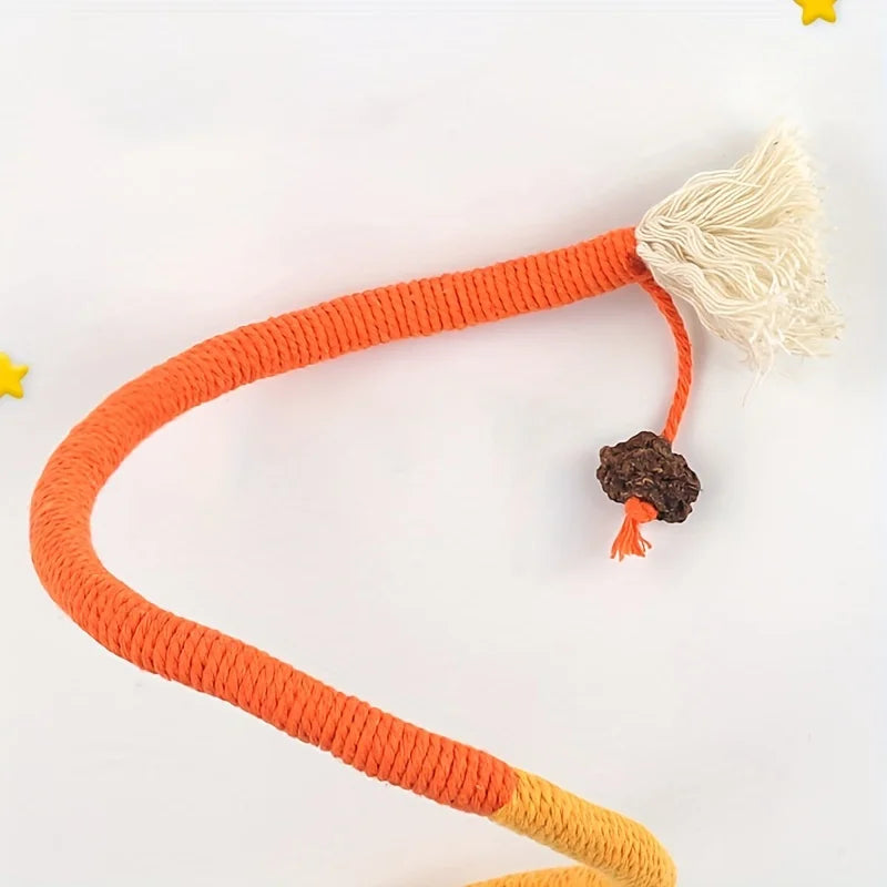 1PC Cat Bite Rope Toy Grinding Teeth Durable Teasing Cat Rope Toy