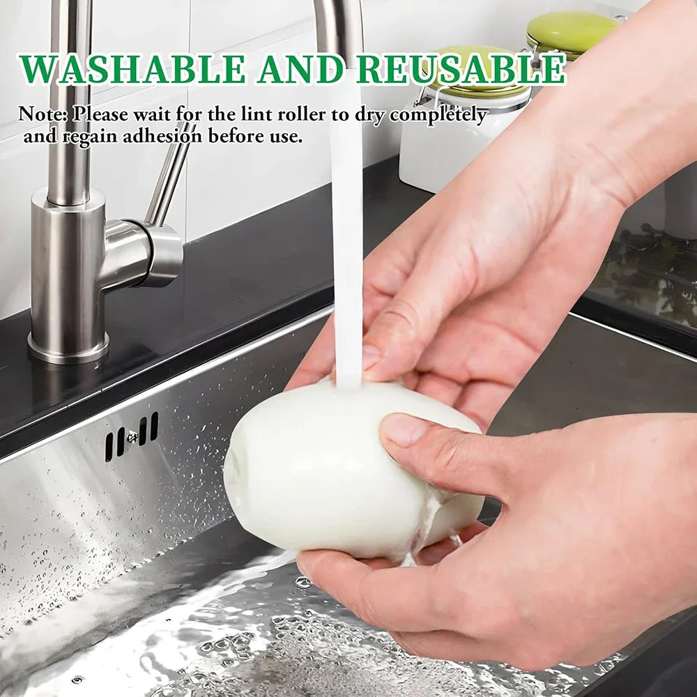 Washable Sticky Hair Roller Reusable Powerful Clothing Dehairing Sticky Hair Remover Pet Hair Dust Cleaning Supplies