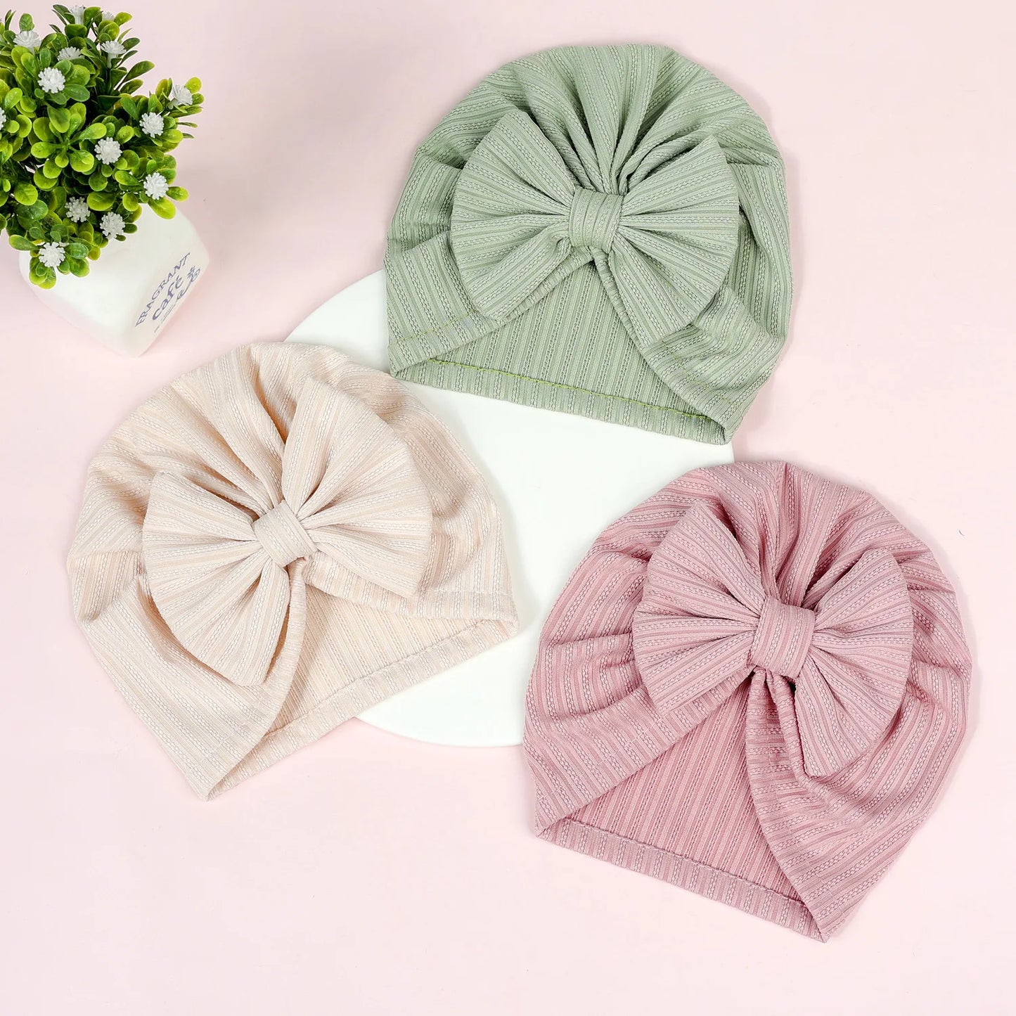 1 Pieces Lytwtw's Children Baby Hat Kids Bowknot Cap Newborn Girls Photography Props Spring Autumn Modis Beanie Infant Props