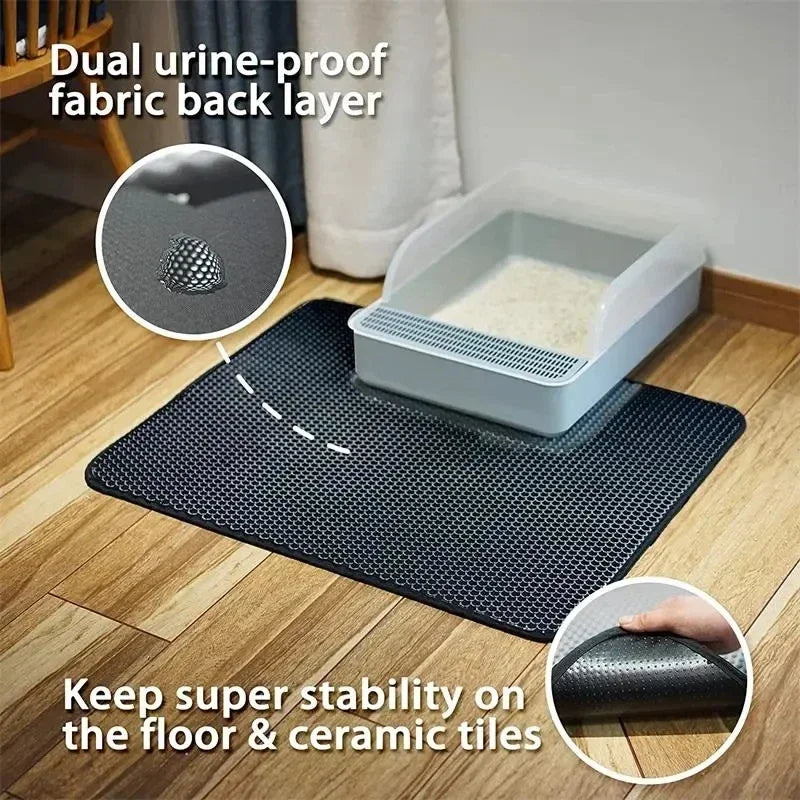 Cat Litter Mat Pet Toilet Waterproof Double Layer Pet Litter Box Mat Nonslip Sand Cat Washable Mat Clean Pad Pet Clean Supplies