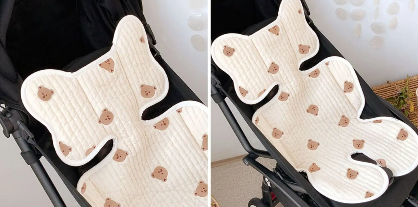 Baby Stroller Liner Breathable Soft Cotton Newborn Car Seat Cushion Seat Pad Infant Pushchair Mattress Mat Kid Pram Accessories