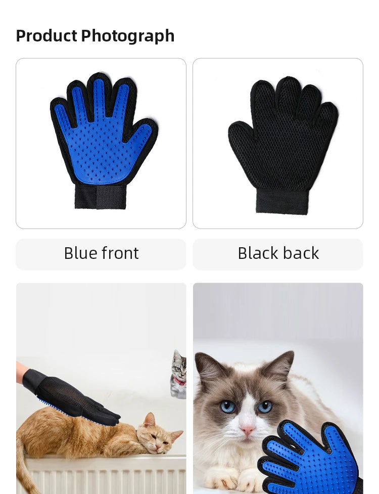 Silicone Pet Gloves Cat Dog Hair Removal Cat Supplies Comb Hair Removal Brush Rubber Sticky Hair Gloves