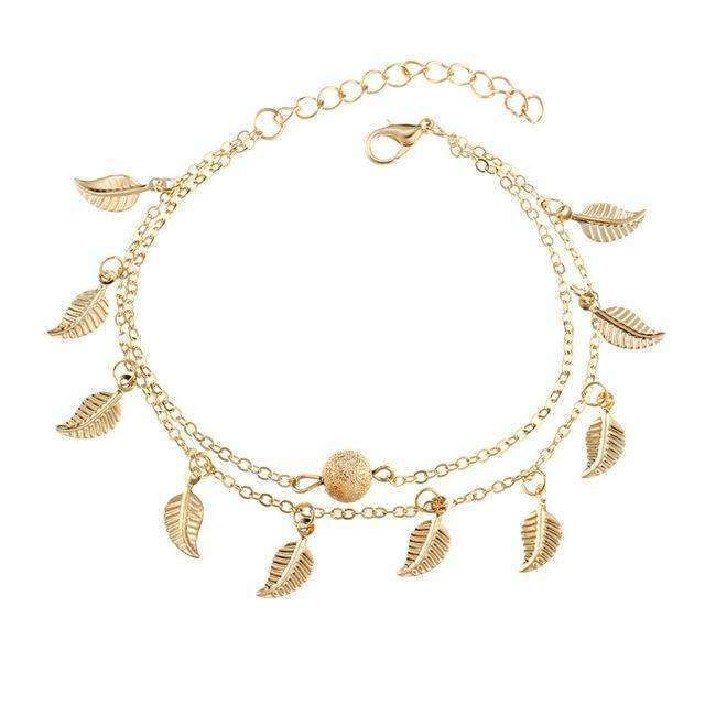 Double Layer Feather Anklet